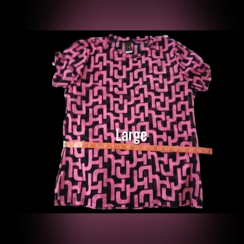 Mesh Biker Shorts Set Large Hot Pink and Black Two Piece - Picture 7 of 11